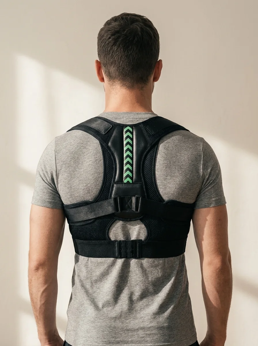 Align+ worn over a fitted t-shirt, seen from behind